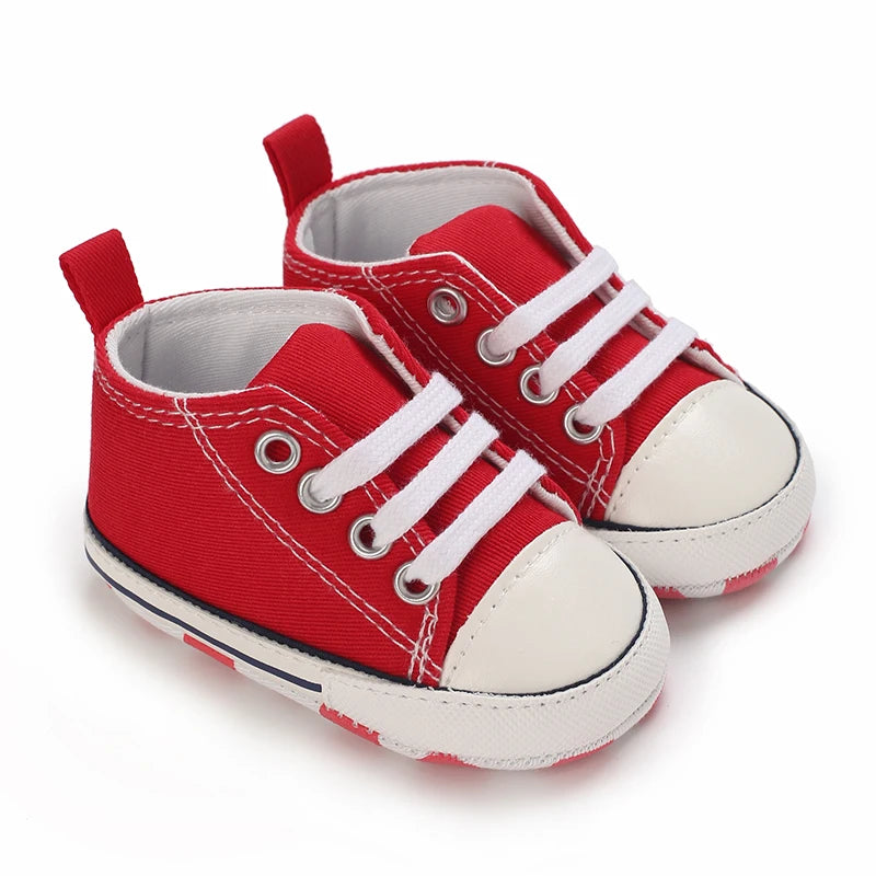 "VALEN SINA Fashion Casual Baby First Walkers – Newborn Kid Canvas Sneakers, Soft Sole Crib Shoes for Baby Boy & Girl, Prewalkers"