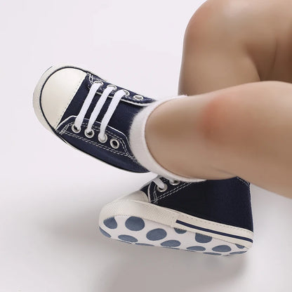 "VALEN SINA Fashion Casual Baby First Walkers – Newborn Kid Canvas Sneakers, Soft Sole Crib Shoes for Baby Boy & Girl, Prewalkers"