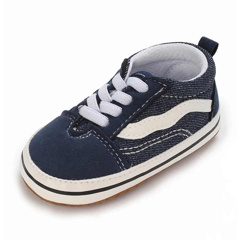"VALEN SINA Fashion Casual Baby First Walkers – Newborn Kid Canvas Sneakers, Soft Sole Crib Shoes for Baby Boy & Girl, Prewalkers"