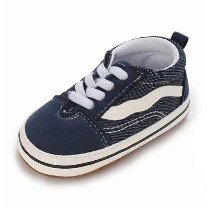 "VALEN SINA Fashion Casual Baby First Walkers – Newborn Kid Canvas Sneakers, Soft Sole Crib Shoes for Baby Boy & Girl, Prewalkers"