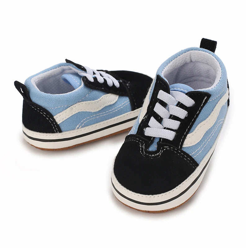 "VALEN SINA Fashion Casual Baby First Walkers – Newborn Kid Canvas Sneakers, Soft Sole Crib Shoes for Baby Boy & Girl, Prewalkers"