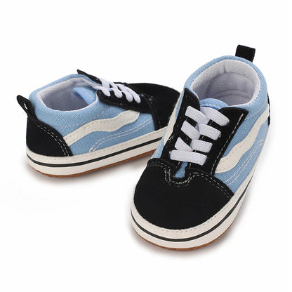 "VALEN SINA Fashion Casual Baby First Walkers – Newborn Kid Canvas Sneakers, Soft Sole Crib Shoes for Baby Boy & Girl, Prewalkers"