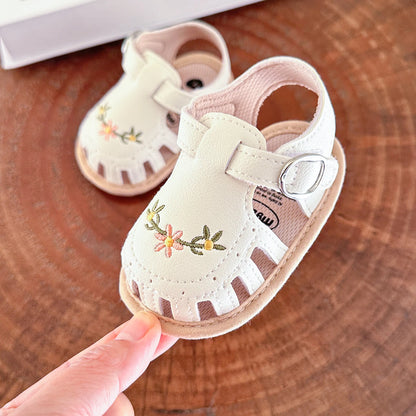 "Infant Baby Boys Girls Sandals, Summer Baby Wedding Dress Flat Shoes, Newborn Crib Shoes, First Walkers Prewalkers Shoes"