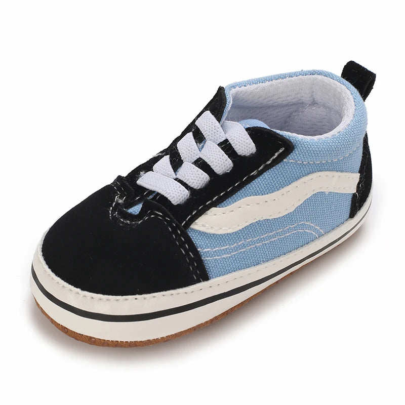 "VALEN SINA Fashion Casual Baby First Walkers – Newborn Kid Canvas Sneakers, Soft Sole Crib Shoes for Baby Boy & Girl, Prewalkers"