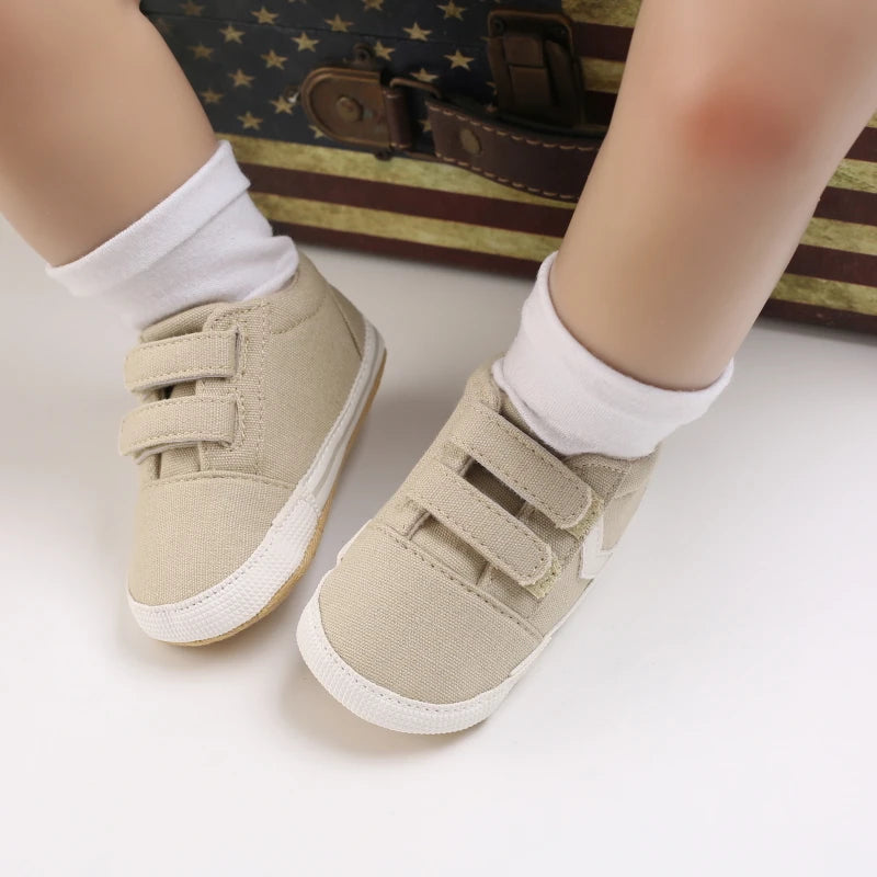 "VALEN SINA Fashion Casual Baby First Walkers – Newborn Kid Canvas Sneakers, Soft Sole Crib Shoes for Baby Boy & Girl, Prewalkers"