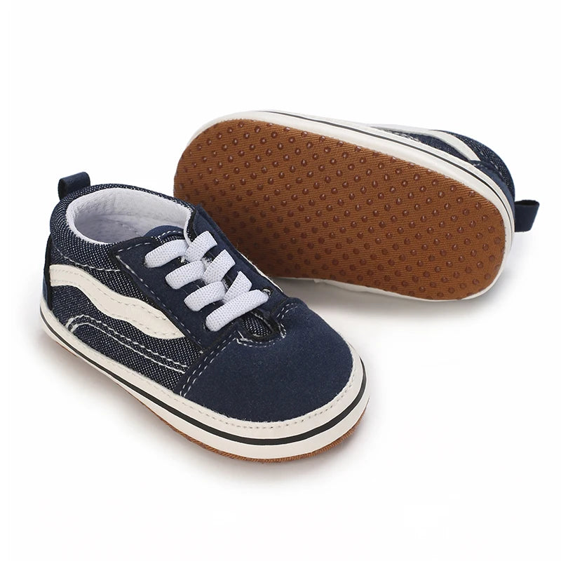 "VALEN SINA Fashion Casual Baby First Walkers – Newborn Kid Canvas Sneakers, Soft Sole Crib Shoes for Baby Boy & Girl, Prewalkers"