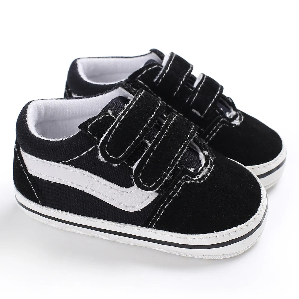 "VALEN SINA Fashion Casual Baby First Walkers – Newborn Kid Canvas Sneakers, Soft Sole Crib Shoes for Baby Boy & Girl, Prewalkers"
