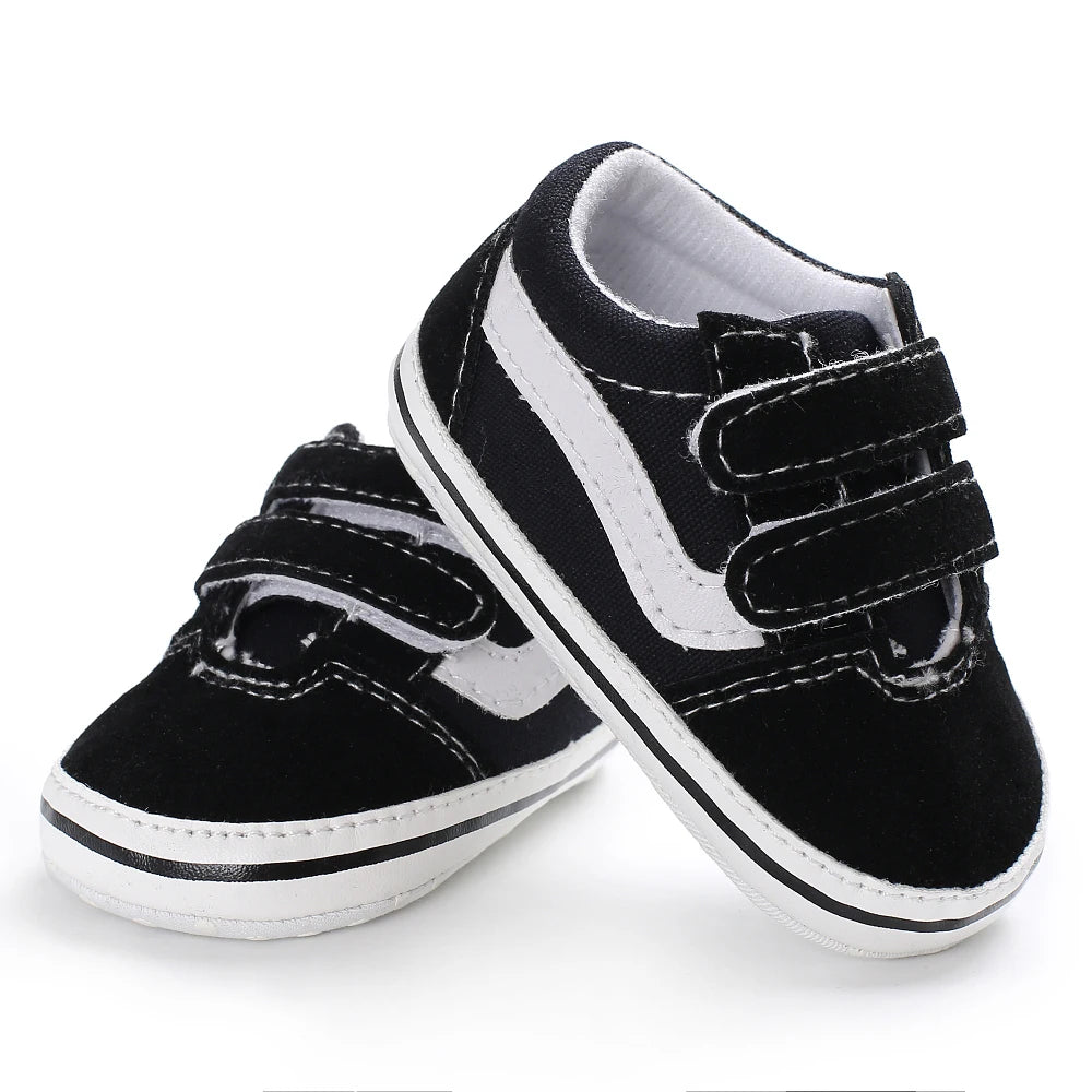 "VALEN SINA Fashion Casual Baby First Walkers – Newborn Kid Canvas Sneakers, Soft Sole Crib Shoes for Baby Boy & Girl, Prewalkers"