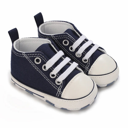 "VALEN SINA Fashion Casual Baby First Walkers – Newborn Kid Canvas Sneakers, Soft Sole Crib Shoes for Baby Boy & Girl, Prewalkers"