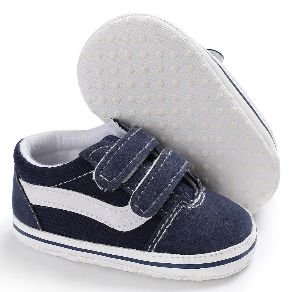 "VALEN SINA Fashion Casual Baby First Walkers – Newborn Kid Canvas Sneakers, Soft Sole Crib Shoes for Baby Boy & Girl, Prewalkers"