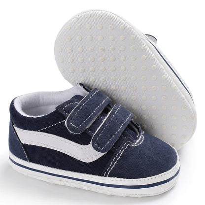 "VALEN SINA Fashion Casual Baby First Walkers – Newborn Kid Canvas Sneakers, Soft Sole Crib Shoes for Baby Boy & Girl, Prewalkers"