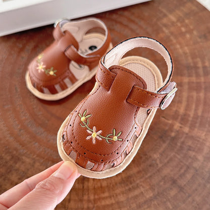 "Infant Baby Boys Girls Sandals, Summer Baby Wedding Dress Flat Shoes, Newborn Crib Shoes, First Walkers Prewalkers Shoes"