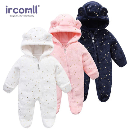 rcomll Newborn Baby Rompers – Spring Autumn Warm Fleece Cute Infant Costume, Kids Playsuit Jumpsuits, Baby Clothes 0-1Y Outwear