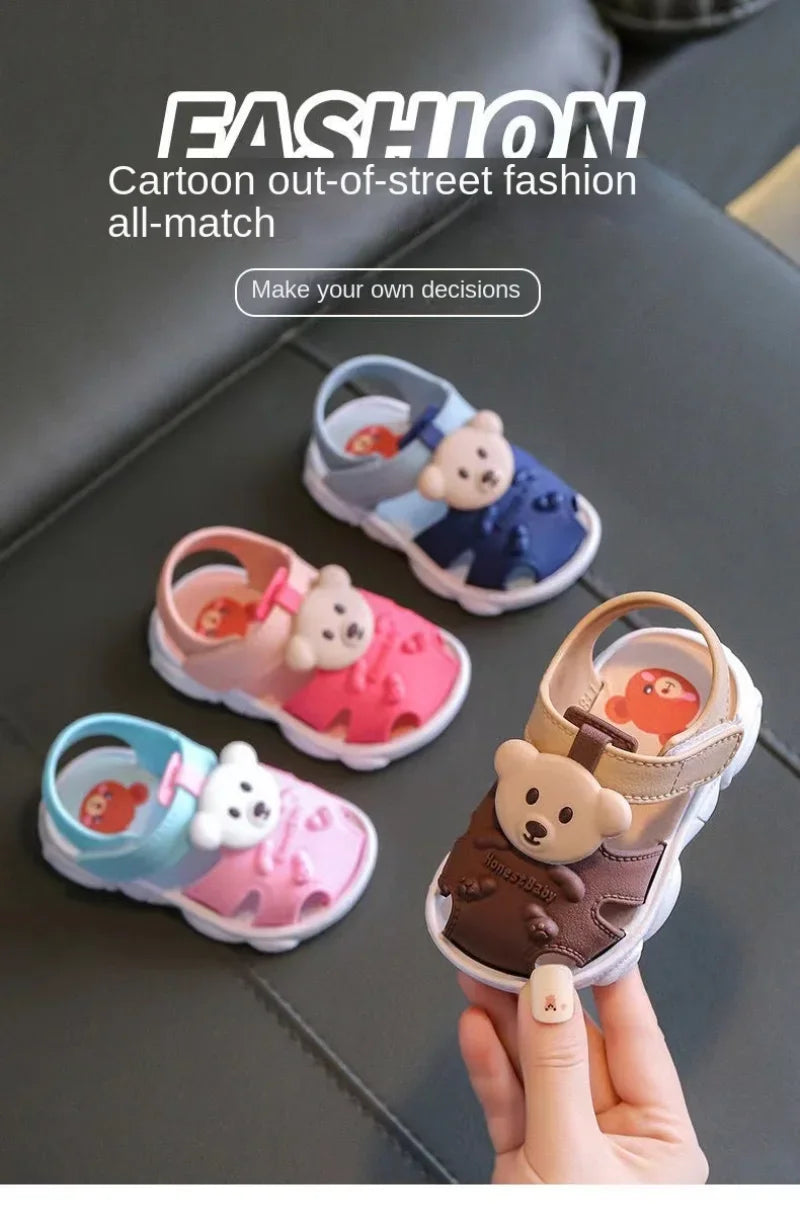 2024 Summer Baby Boys Girls Sandals - Children Beach Sandals Cartoon Infant Toddler Shoes - Comfortable Soft Sole Kids Student Shoes