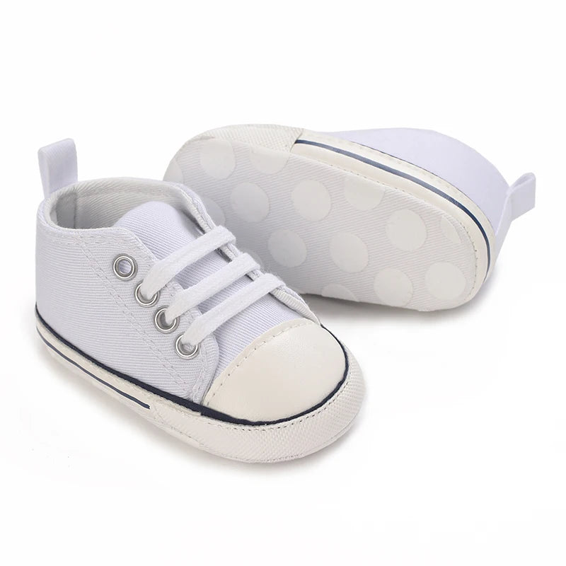 "VALEN SINA Fashion Casual Baby First Walkers – Newborn Kid Canvas Sneakers, Soft Sole Crib Shoes for Baby Boy & Girl, Prewalkers"