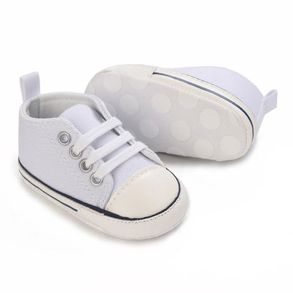 "VALEN SINA Fashion Casual Baby First Walkers – Newborn Kid Canvas Sneakers, Soft Sole Crib Shoes for Baby Boy & Girl, Prewalkers"