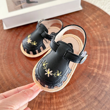 "Infant Baby Boys Girls Sandals, Summer Baby Wedding Dress Flat Shoes, Newborn Crib Shoes, First Walkers Prewalkers Shoes"