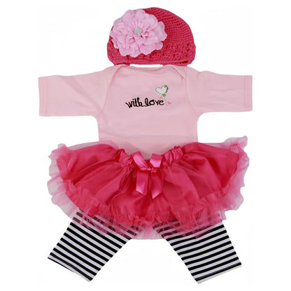 Reborn Doll Clothes Baby Girl Boy Outfit for 50-55cm Newborn Dolls, 0-3 Month Toddler Doll Kit, Realistic Baby Doll Clothing Set, Accessories