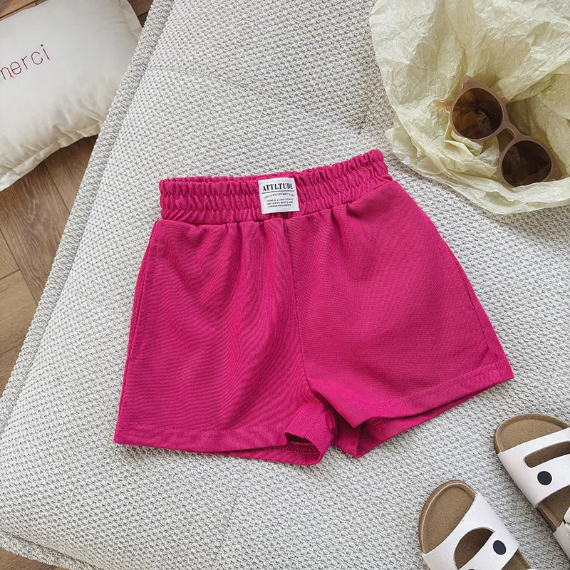 2-10T Summer Cotton Infant Boy Girl Shorts Toddler Kids Baby Clothes Casual Plain Loose Children's Shorts Outfit