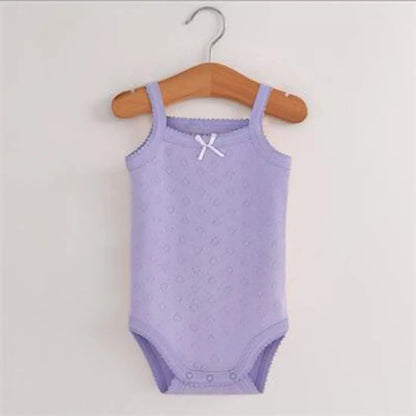 Baby One-Pieces Bodysuits for Newborn Girls, Cotton Sleeveless Rompers, Toddler Summer Playsuits, White Clothes Outfit 2023"