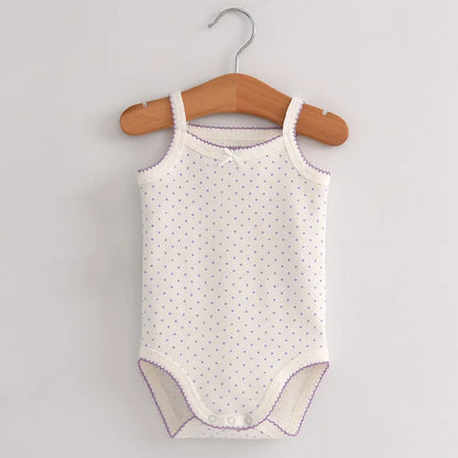 Baby One-Pieces Bodysuits for Newborn Girls, Cotton Sleeveless Rompers, Toddler Summer Playsuits, White Clothes Outfit 2023"