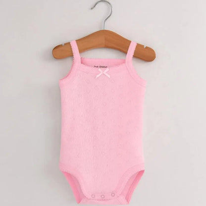 Baby One-Pieces Bodysuits for Newborn Girls, Cotton Sleeveless Rompers, Toddler Summer Playsuits, White Clothes Outfit 2023"