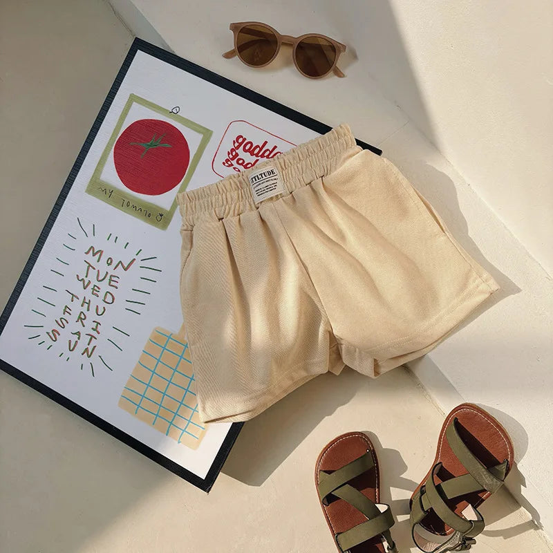 2-10T Summer Cotton Infant Boy Girl Shorts Toddler Kids Baby Clothes Casual Plain Loose Children's Shorts Outfit
