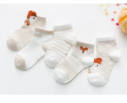 Giggles And Grab 5Pairs/lot 0-2Y Infant Baby Socks Baby Socks for Girls Cotton Mesh Cute Newborn Boy Toddler Socks Baby Clothes Accessories