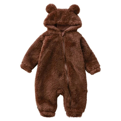 Giggles And Grab A / 80(12-18Months) Winter Baby Clothes Cute Cartoon Bear Baby Rompers Pajamas Cotton Infant Boy Girls Animal Costume Zipper Jumpsuit 0-24 Months