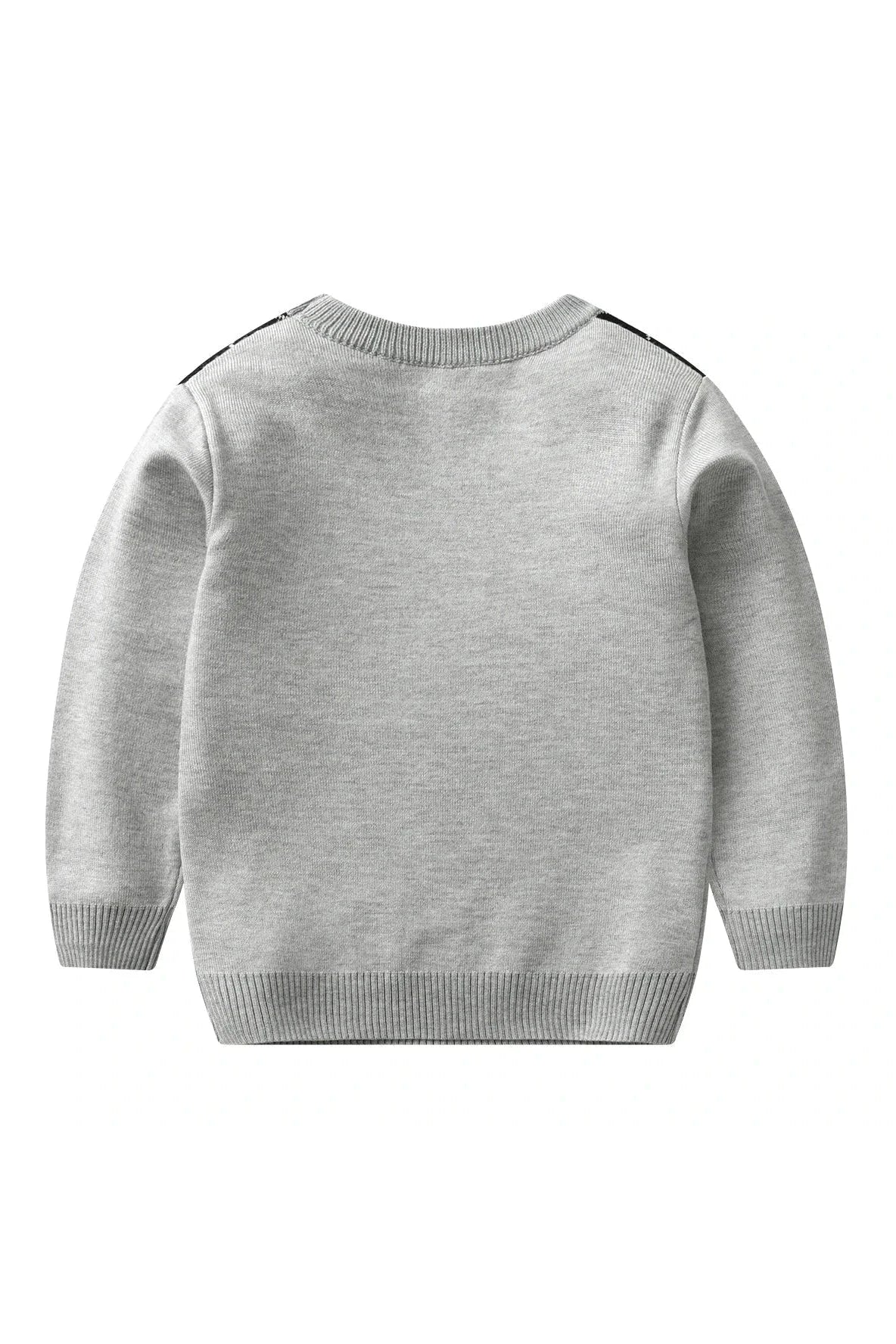 Giggles And Grab "Autumn/Winter Boy's Warm Plaid Knit Sweater - Long Sleeve College Style" "Autumn/Winter Boy's Warm Plaid Knit Sweater - Long Sleeve College Style"