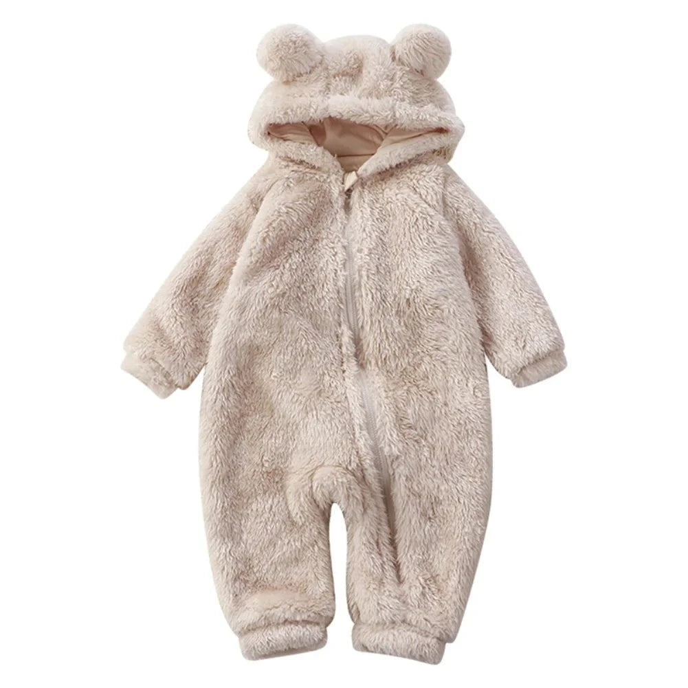 Giggles And Grab B / 73(6-12Months) Winter Baby Clothes Cute Cartoon Bear Baby Rompers Pajamas Cotton Infant Boy Girls Animal Costume Zipper Jumpsuit 0-24 Months