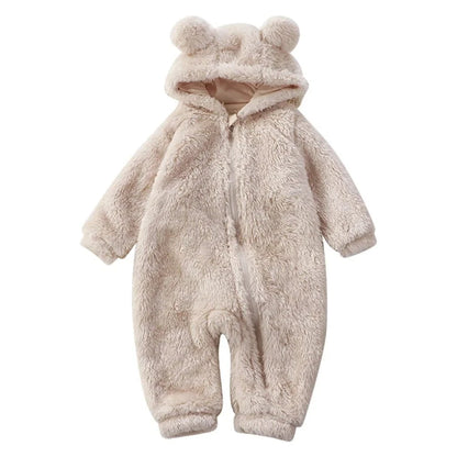 Giggles And Grab B / 73(6-12Months) Winter Baby Clothes Cute Cartoon Bear Baby Rompers Pajamas Cotton Infant Boy Girls Animal Costume Zipper Jumpsuit 0-24 Months