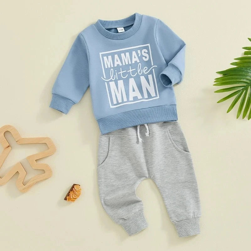 Giggles And Grab Baby boy fall clothes Lioraitiin Toddler Baby Boy Fall Clothes – Letter Print Long Sleeve Sweatshirt & Elastic Pants 2-Piece Outfit"
