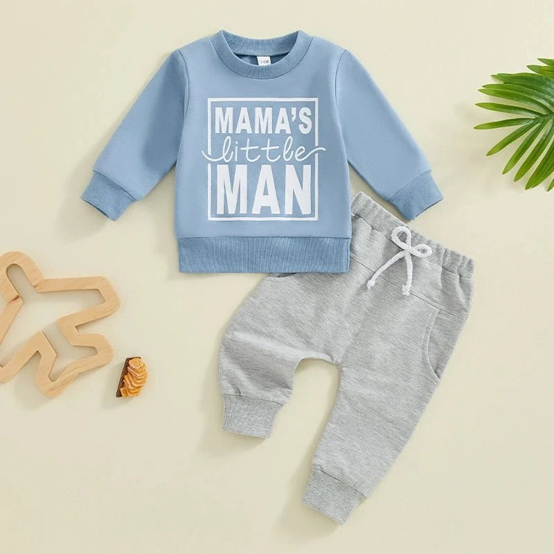 Giggles And Grab Baby boy fall clothes Lioraitiin Toddler Baby Boy Fall Clothes – Letter Print Long Sleeve Sweatshirt & Elastic Pants 2-Piece Outfit"