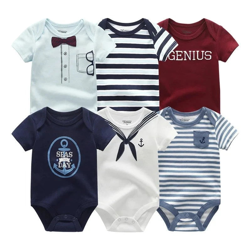Giggles And Grab Baby clothes Baby Bodysuits 12 / 12M Baby Girl Jumpsuit 6Pcs/Lot – Cartoon Body Suit Spring Summer Toddler Boys Romper & Newborn Outfits Set, Cotton Infant Clothes"