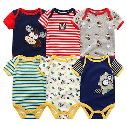 Giggles And Grab Baby clothes Baby Bodysuits 14 / 12M Baby Girl Jumpsuit 6Pcs/Lot – Cartoon Body Suit Spring Summer Toddler Boys Romper & Newborn Outfits Set, Cotton Infant Clothes"