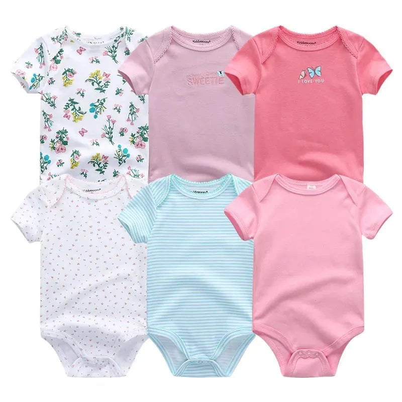 Giggles And Grab Baby clothes Baby Bodysuits 18 / 3M Baby Girl Jumpsuit 6Pcs/Lot – Cartoon Body Suit Spring Summer Toddler Boys Romper & Newborn Outfits Set, Cotton Infant Clothes"