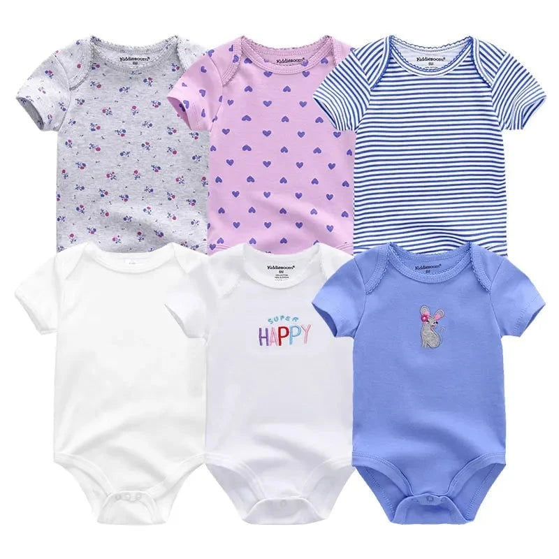 Giggles And Grab Baby clothes Baby Bodysuits 19 / 12M Baby Girl Jumpsuit 6Pcs/Lot – Cartoon Body Suit Spring Summer Toddler Boys Romper & Newborn Outfits Set, Cotton Infant Clothes"