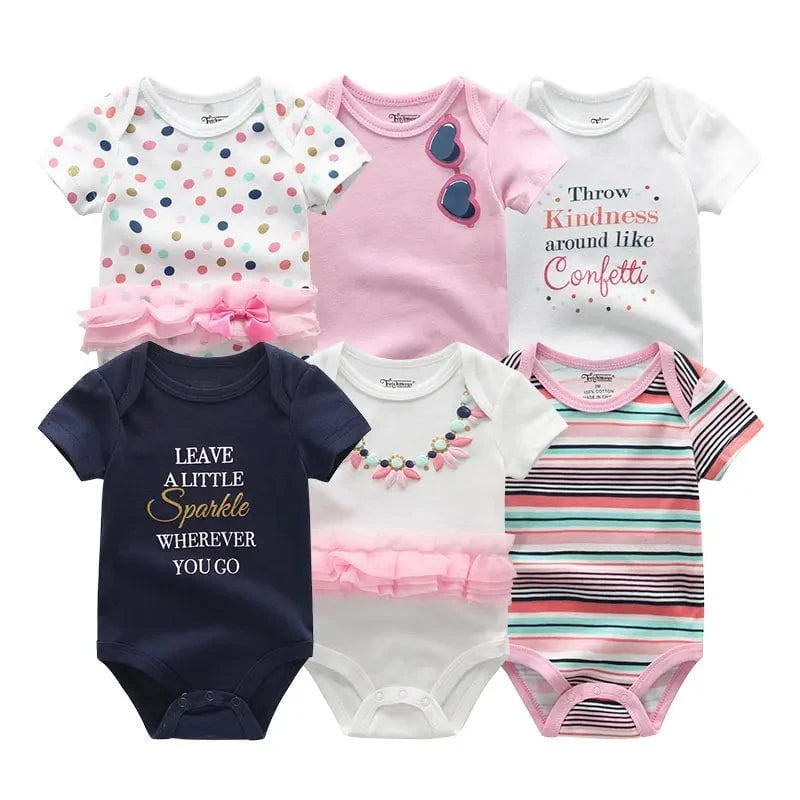 Giggles And Grab Baby clothes Baby Bodysuits 2 / 3M Baby Girl Jumpsuit 6Pcs/Lot – Cartoon Body Suit Spring Summer Toddler Boys Romper & Newborn Outfits Set, Cotton Infant Clothes"
