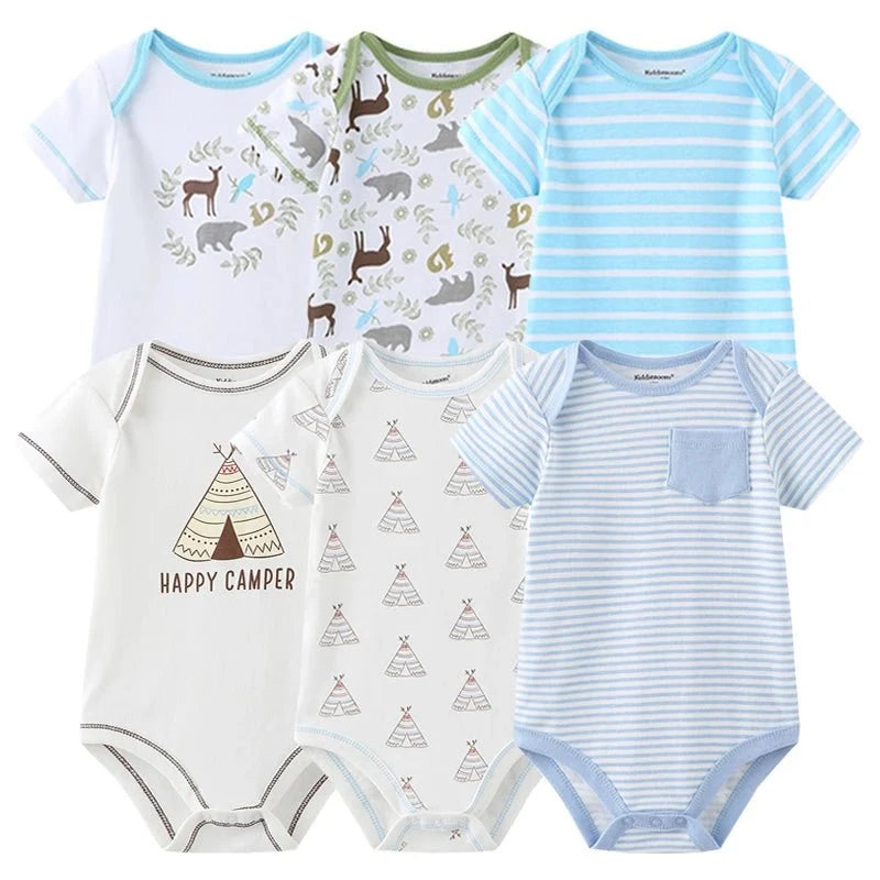 Giggles And Grab Baby clothes Baby Bodysuits 24 / 12M Baby Girl Jumpsuit 6Pcs/Lot – Cartoon Body Suit Spring Summer Toddler Boys Romper & Newborn Outfits Set, Cotton Infant Clothes"
