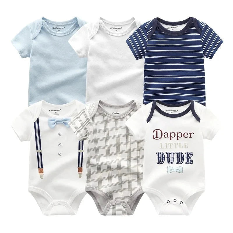 Giggles And Grab Baby clothes Baby Bodysuits 6 / 3M Baby Girl Jumpsuit 6Pcs/Lot – Cartoon Body Suit Spring Summer Toddler Boys Romper & Newborn Outfits Set, Cotton Infant Clothes"