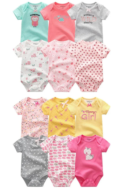Giggles And Grab Baby clothes Baby Girl Jumpsuit 6Pcs/Lot – Cartoon Body Suit Spring Summer Toddler Boys Romper & Newborn Outfits Set, Cotton Infant Clothes"