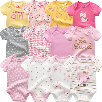 Giggles And Grab Baby clothes Baby Girl Jumpsuit 6Pcs/Lot – Cartoon Body Suit Spring Summer Toddler Boys Romper & Newborn Outfits Set, Cotton Infant Clothes"