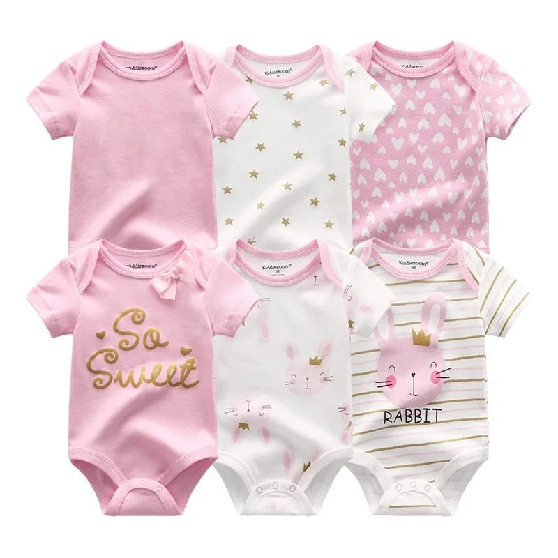 Giggles And Grab Baby clothes Baby Girl Jumpsuit 6Pcs/Lot – Cartoon Body Suit Spring Summer Toddler Boys Romper & Newborn Outfits Set, Cotton Infant Clothes"