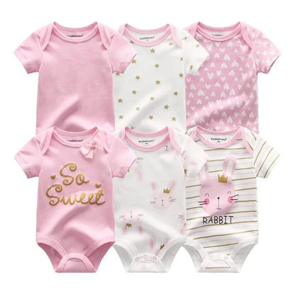 Giggles And Grab Baby clothes Baby Girl Jumpsuit 6Pcs/Lot – Cartoon Body Suit Spring Summer Toddler Boys Romper & Newborn Outfits Set, Cotton Infant Clothes"
