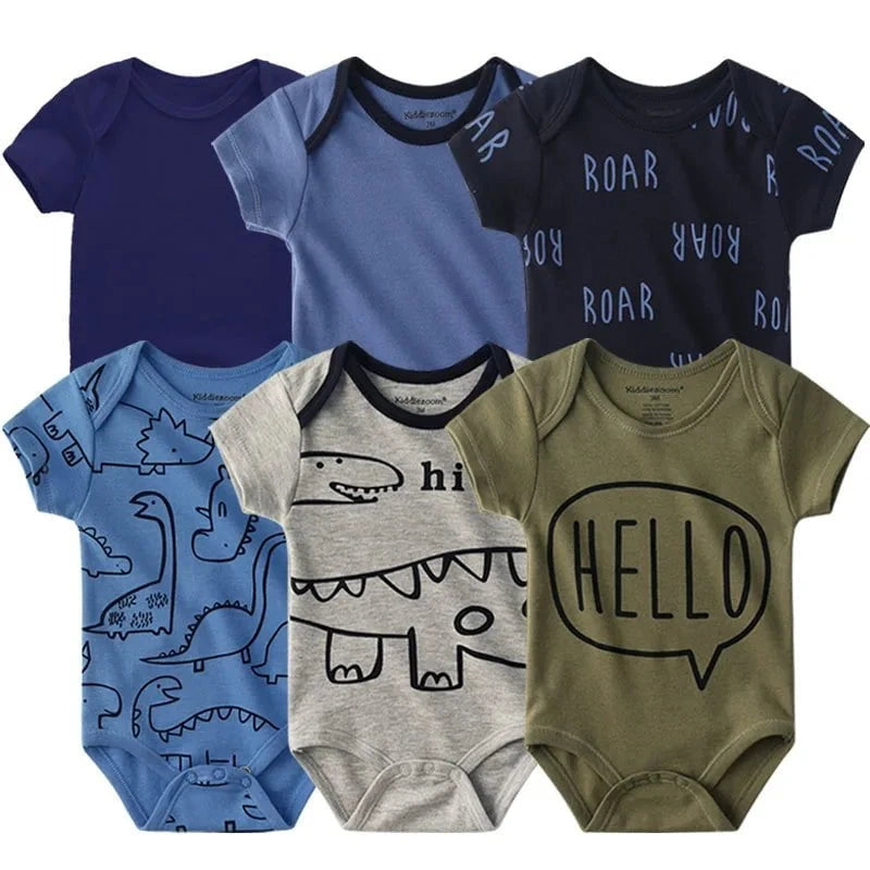 Giggles And Grab Baby clothes BDS6744 / 12M Baby Girl Jumpsuit 6Pcs/Lot – Cartoon Body Suit Spring Summer Toddler Boys Romper & Newborn Outfits Set, Cotton Infant Clothes"