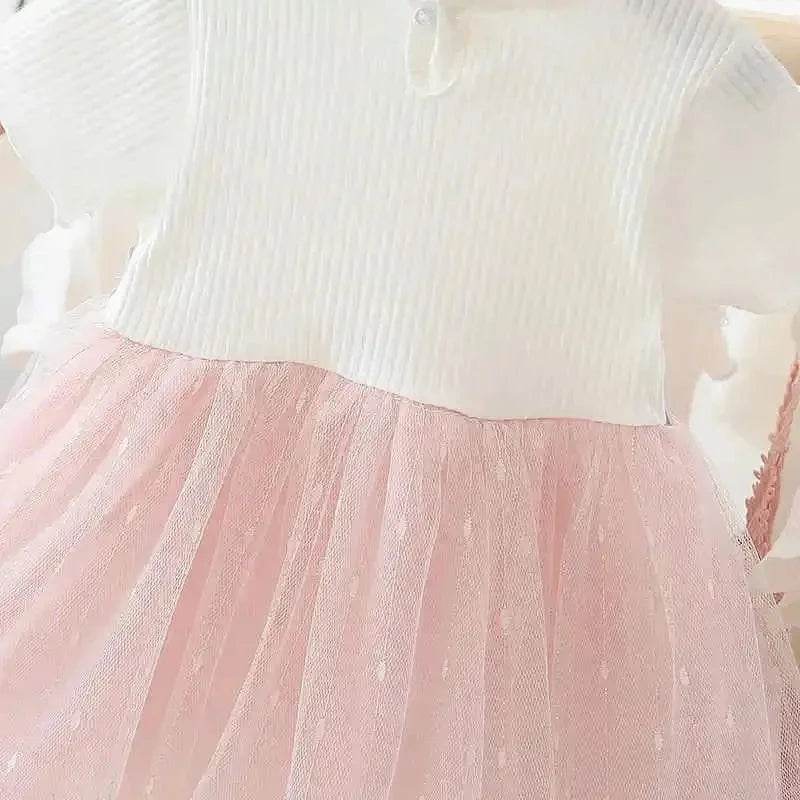 Baby Dress Summer Cute Flower Decoration Baby Girl Dress Birthday Party Girl Princess Dress Baby Clothes Girl - Giggles And Grab