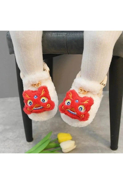 Heattech Baby Shoes - Tiger Head Design Soft Shoes for 0-1 Year Old, No Heel Slippage, Autumn & Winter - Giggles And Grab