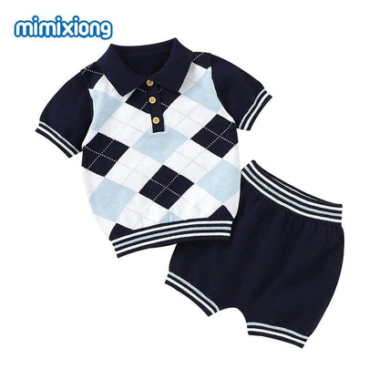 Giggles And Grab Baby summer clothes 82W740-2 2 / 3M Summer Baby Short Sleeves Clothes Sets Fashion Tops + Pants Toddler Boys Girls Outfits Suits 2pcs Newborn Infant Clothing 0-18M"