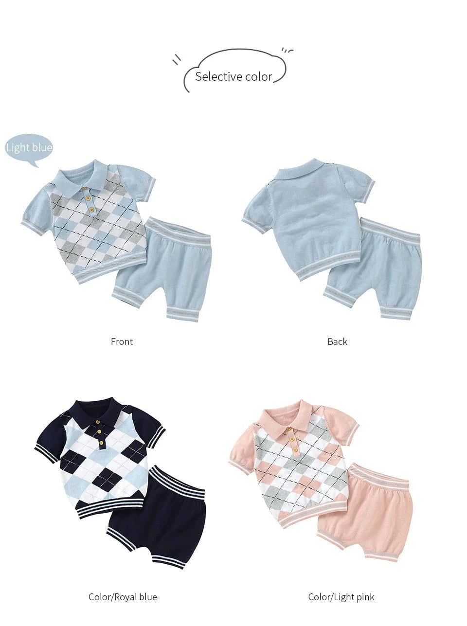 Giggles And Grab Baby summer clothes Summer Baby Short Sleeves Clothes Sets Fashion Tops + Pants Toddler Boys Girls Outfits Suits 2pcs Newborn Infant Clothing 0-18M"